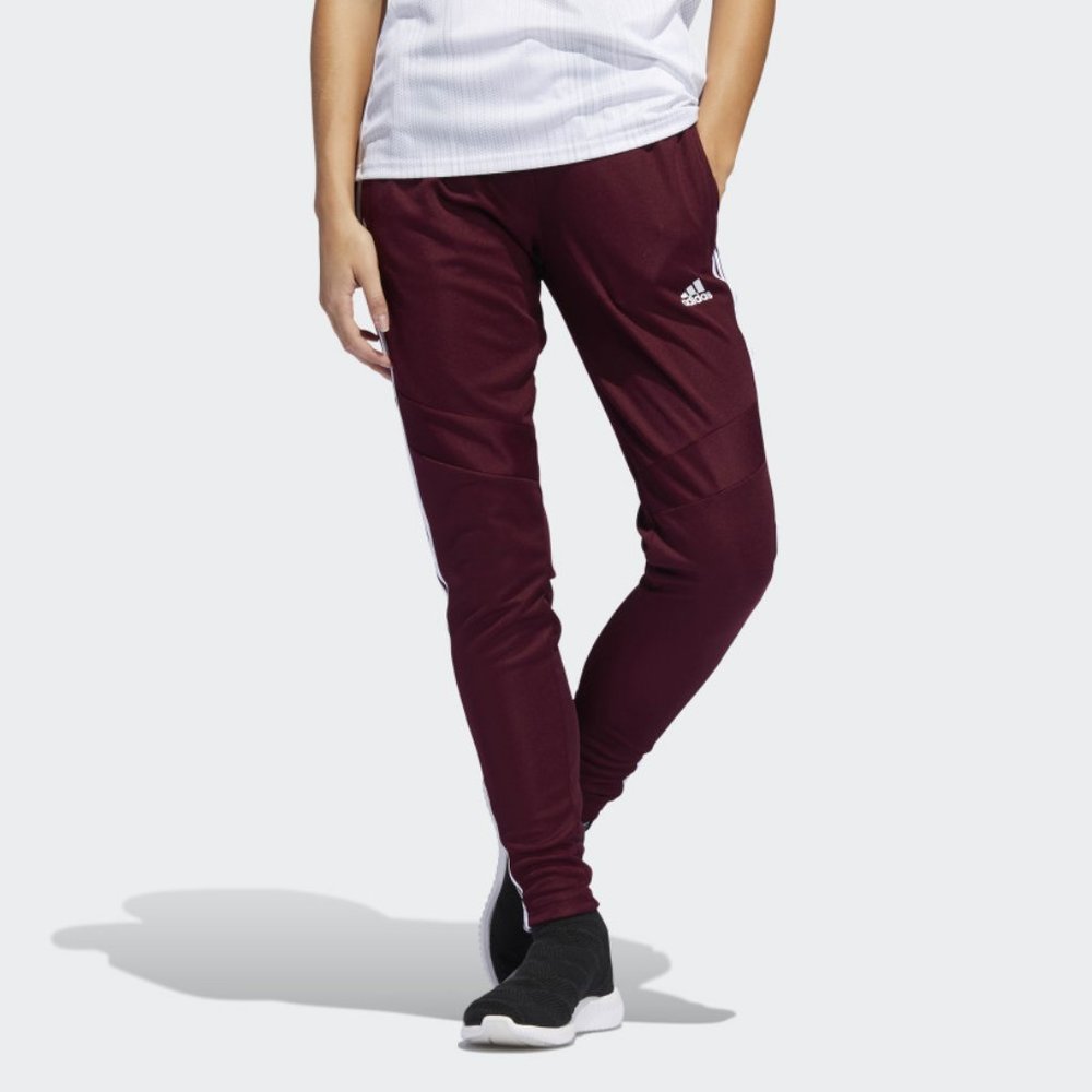 Adidas Womens Tiro 19 Climacool Track Training Pants, Maroon White Soccer Sporty